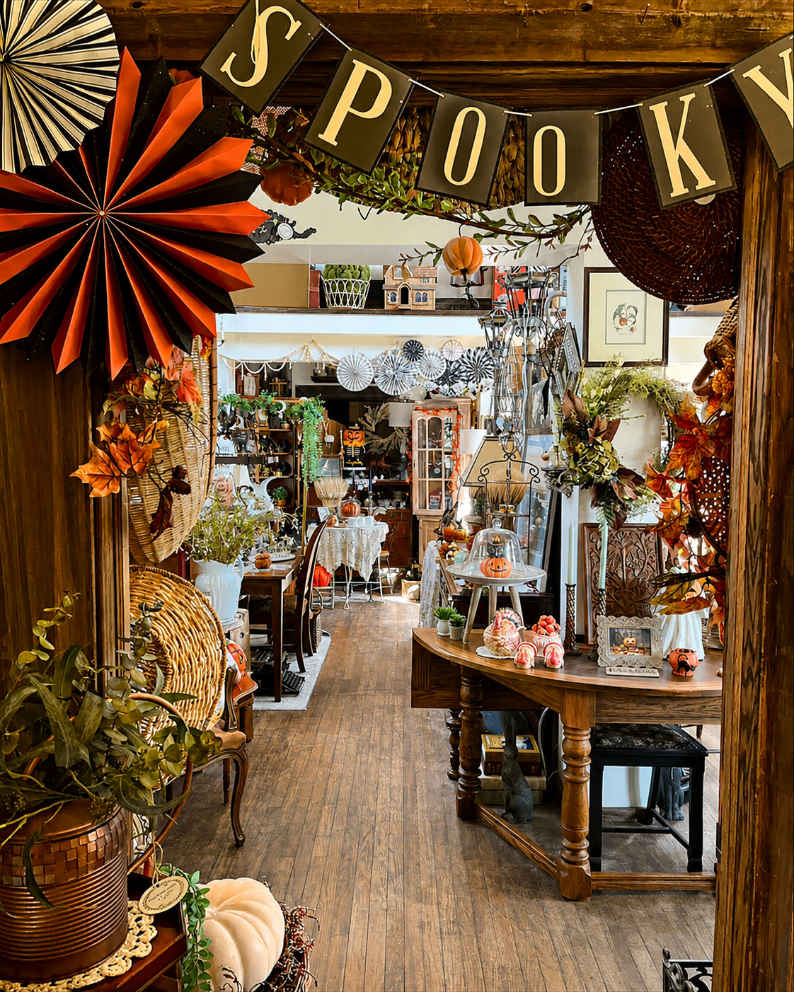Inside Our Little Shoppe — curated antique and vintage displays